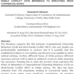 The Study Of Relationship Between The Dimensions Of Organizational  Citizenship Behaviour (OCB) And Work Family Conflict With Reference To Employees From Commercial Banks | Meenakshi Ahlawat
