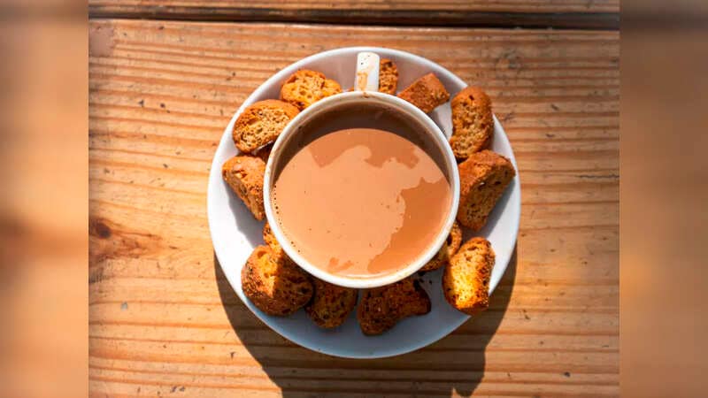 Adrak Chai with Biscotti