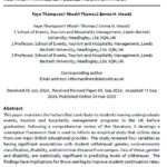 An Examination Of Student Attrition On Events, Tourism And Hospitality Management Degree Programs In The UK | Faye Thompson, Rhodri Thomas & Emma H. Wood