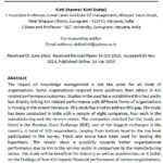 Effect Of Knowledge Management On Financial Performance: A Comparison Of Services And Manufacturing Industry | Kirti Sharma & Kirti Dutta