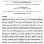 Re-Evaluating Loyalty: Understanding Millennial Employees' Intent To Stay In The Post- Pandemic Era | Vimal Babu, Vipin Kumar & Amresh Kumar