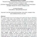 Unveiling The Blueprint For Stellar Banking Experiences: Servperf Analysis And Customer Effort Score Mapping | Fathimath Thasleena K & P. Santhi